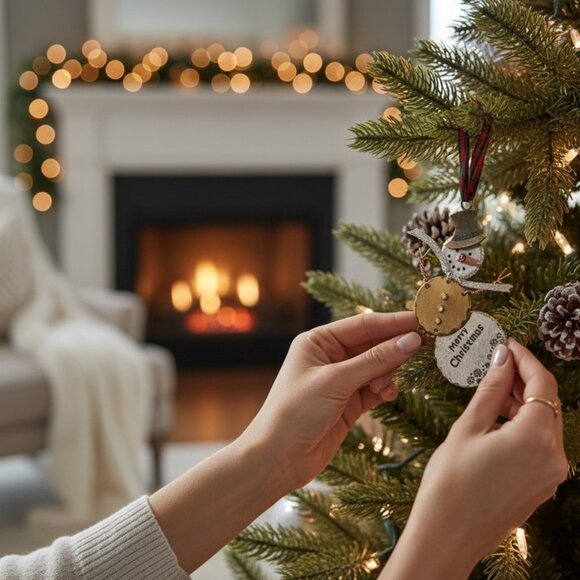 Snowman Merry Christmas Three Ornament - Picture 4 of 6